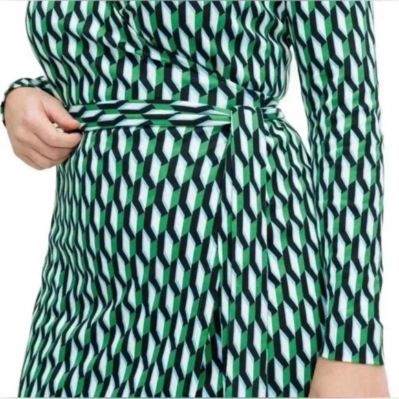 Diane Von Furstenberg x Target Wrap Dress Women’s XS Blue Green White Geometric - Picture 11 of 16